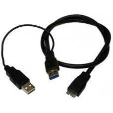 Кабель micro USB 3.0 тип B с доп питанием 0.6m