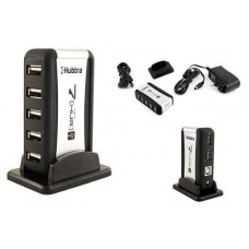 Хаб USB 7 портовый активный, с блоком питания 2A