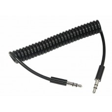 Кабель Aux 3.5-3.5 спираль JD-68 черный