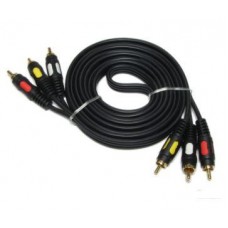 Кабель 3RCA - 3RCA 1.5m gold OEM