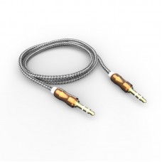 Кабель Aux 3.5-3.5 Metall 1m Silver