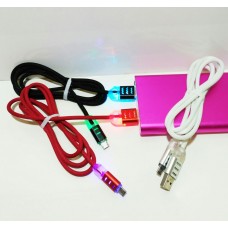 Кабель Micro USB LED светящийся ткань