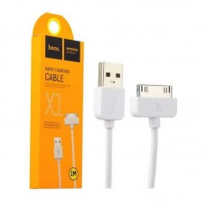 кабель для Apple 30pin (для iphone 4) USB Hoco X1 1m белый