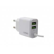 Зарядное сетевое сзу usb 2x LDNIO A321 3.1A +i5