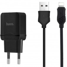 Зарядное сетевое сзу usb Hoco C22A + кабель для Apple lightning