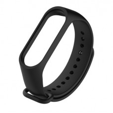 Ремешок силикон для фитнес браслета Miband 3 / 4 черн