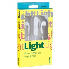 Наушники bluetooth Perfeo LIGHT белые/черные, таблетки