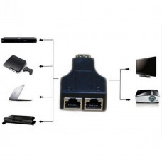 Удлинитель HDMI по витой паре 2x LAN до 30m 1080