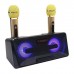 Колонка Bluetooth SDRD MP3 караоке 2 микрофона SD-301 черная
