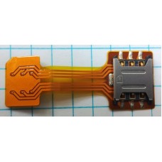 Переходник шлейф mini Sim Dual SIM + microSD