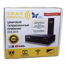 Ресивер DVB-T2 Coax DVB-2019 c поддержкой интернет