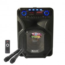 Колонка Bluetooth MP3 караоке 2 микрофона EL-106 / MR-106