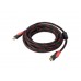 Кабель HDMI - HDMI 10m v.1.4 нейлон