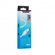 Кабель USB Type-C Borofone BX14 3A 2m белый
