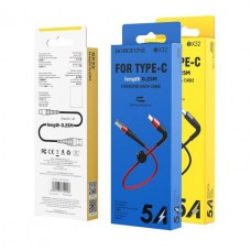 Кабель USB Type-C Borofone BX32 0.25m 3A черный