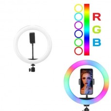 Селфи лампа кольцевая MJ33 / RGB33 RGB,  без штатива