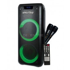 Колонка Bluetooth MP3 караоке LED 2 микрофона MEGA BOOM SBS-550