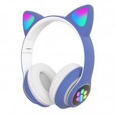 Наушники bluetooth Cat STN-28 с ушками LED черн