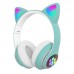 Наушники bluetooth Cat STN-28 с ушками LED черн