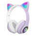 Наушники bluetooth Cat STN-28 с ушками LED черн