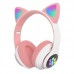 Наушники bluetooth Cat STN-28 с ушками LED черн