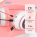 Наушники bluetooth Cat STN-28 с ушками LED черн