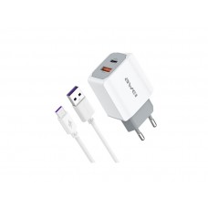 Зарядное сетевое сзу USB Awei PD4 быстрое QC 3.0 + type-C PD