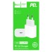 Зарядное сетевое сзу USB ISA HS9 быстрое Type-C PD 3.0 белый