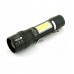 Фонарик H-607 micro USB зум +  COB