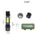 Фонарик H-607 micro USB зум +  COB