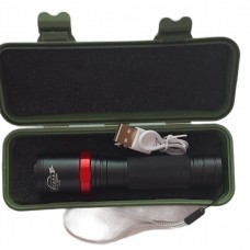 Фонарик H-733 micro USB зум, USB OUT