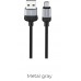 кабель для Apple Lightning USB Borofone BX28 3A 1m, серый