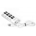 Хаб USB SmartBuy SBHA-7204-W, с выключателями, белый
