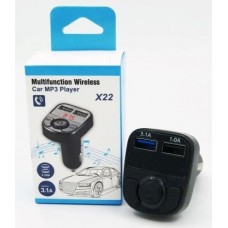 FM модулятор Bluetooth X22 черный