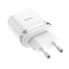 Зарядное сетевое сзу usb Hoco C12Q быстрое QC 3.0, белый