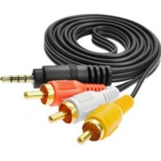 Кабель Aux 3.5 штекер - 3RCA 1,5m AlenCom 62-001