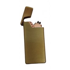 Зажигалка Usb плазменная 2 дуги металл Gold
