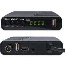 Ресивер DVB-T2/C World Vision T624D2 с кабельным тв и интернет