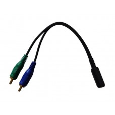 Переходник кабель 3.5 гнездо aux - 2RCA штекер OEM