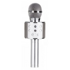 Колонка микрофон Bluetooth Mp3 караоке WS-858 Silver