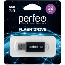 Флешка USB 3.0 32Gb Perfeo C14 Black metal