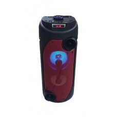 Колонка Bluetooth MP3 FM караоке с микрофоном QS-453 красная