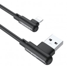 Кабель для apple lightning USB Borofone BX58 3A 1m угловой черный
