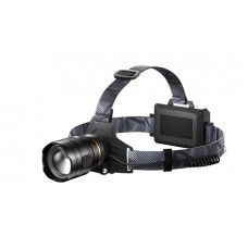 Фонарик налобный YYC-2222-3-PM10-TG Zoom, белый+красный свет, 3x18650, power bank