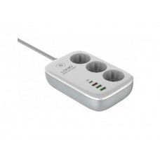 Фильтр сетевой c WiFi 3 розетки 3xUSB 1xPD 30w LDNIO SEW3452 2m белый