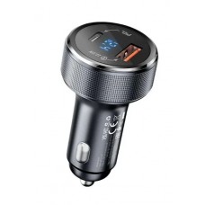 Зарядное автомобильное АЗУ Borofone BZ03 58,5W быстрое QC 3.0 + Type-C PD, LCD, черный