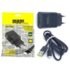 Зарядное сетевое сзу USB MRM MR79m 2.1A + кабель micro 1m черн