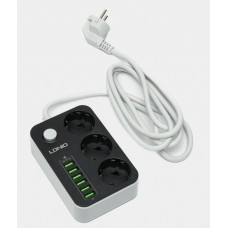 Фильтр сетевой  LDNIO SE3631 3 розетки 6xUSB 1.6m белый
