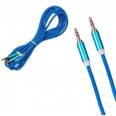 Кабель Aux 3.5-3.5 ткань JD326 3m синий