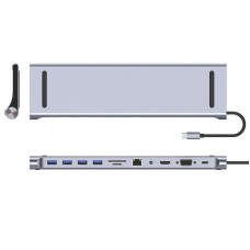 Переходник Type-C хаб Multi Adapter 11в1 Mivo MH-1101